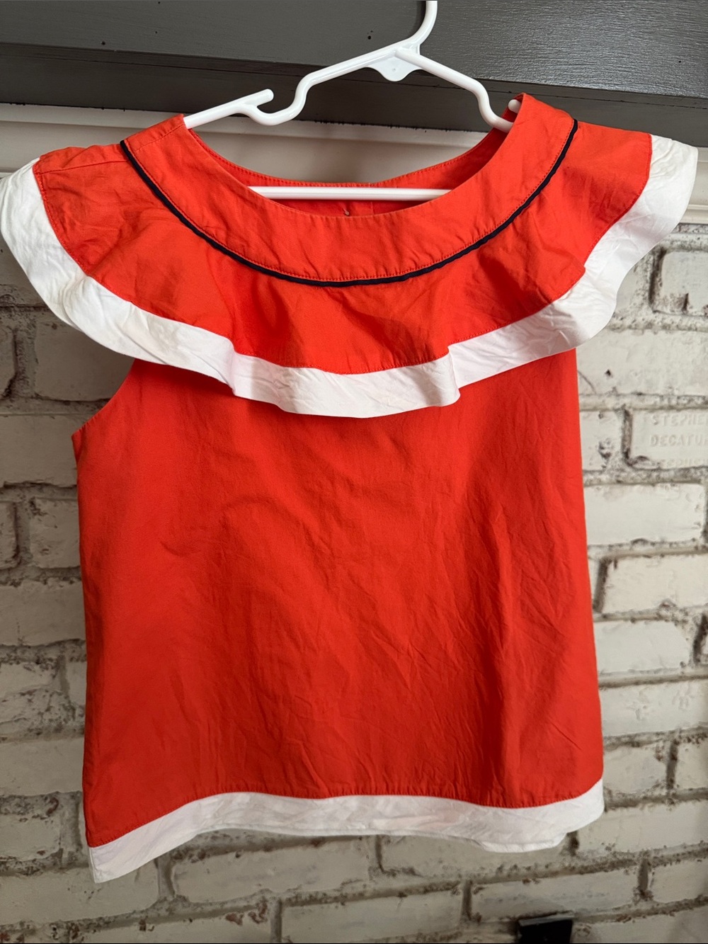 Janie and Jack Girls Red Ruffle-Trim Sleeveless Top